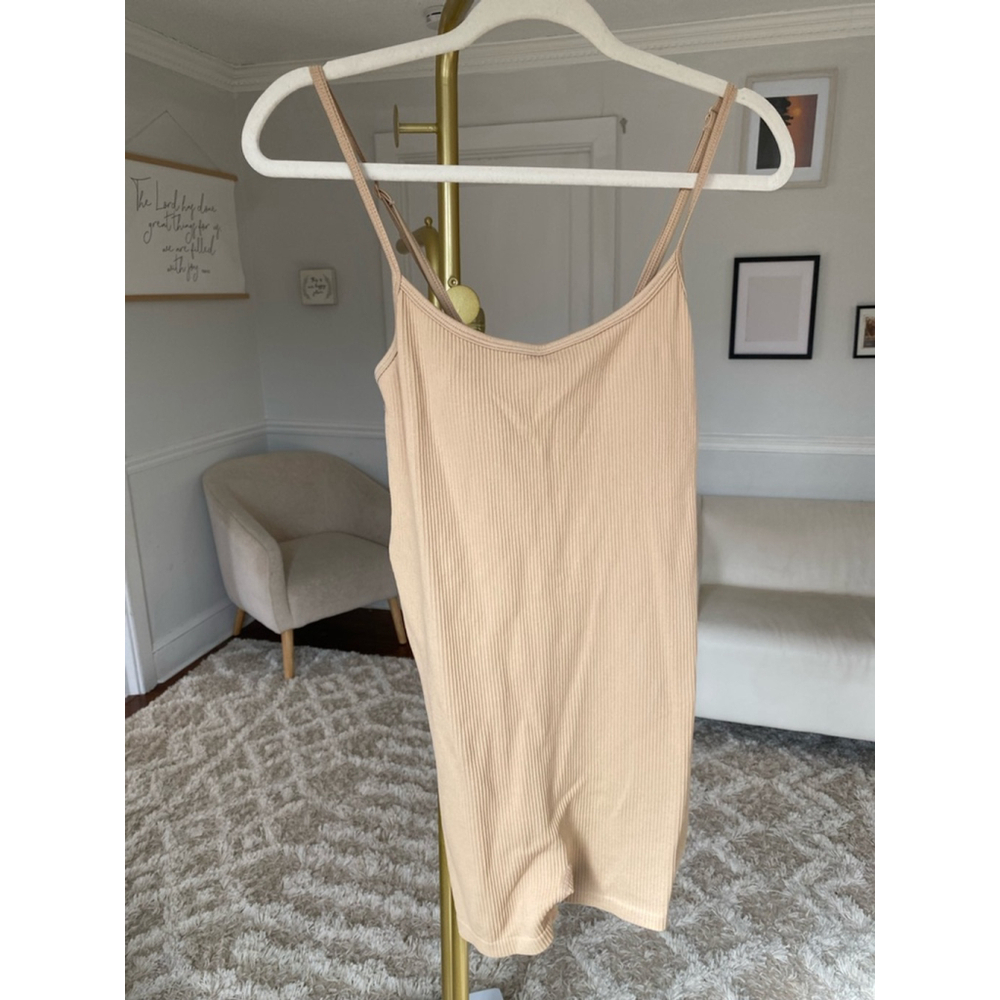 NWOTs No Boundaries Shapewear Bodysuit Spaghetti Strap Stretchy Smooth Neutral L - Picture 3 of 7